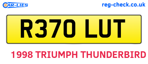 R370LUT are the vehicle registration plates.