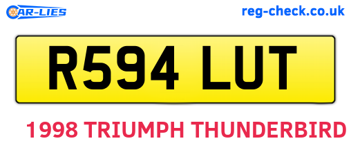 R594LUT are the vehicle registration plates.