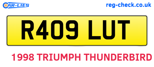 R409LUT are the vehicle registration plates.