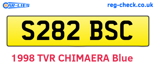 S282BSC are the vehicle registration plates.