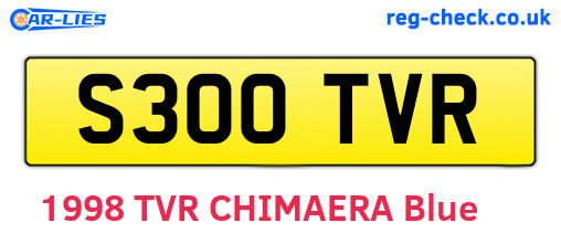 S300TVR are the vehicle registration plates.
