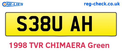 S38UAH are the vehicle registration plates.