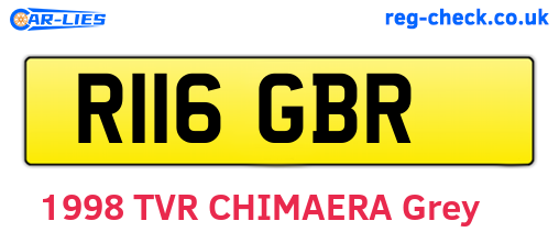 R116GBR are the vehicle registration plates.