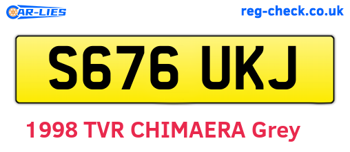 S676UKJ are the vehicle registration plates.