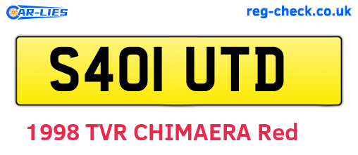 S401UTD are the vehicle registration plates.