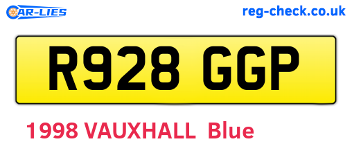 R928GGP are the vehicle registration plates.