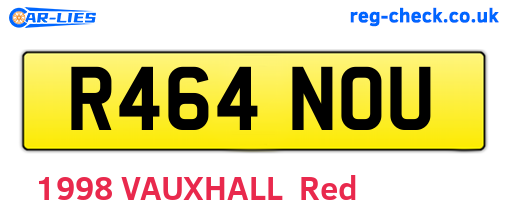 R464NOU are the vehicle registration plates.