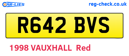 R642BVS are the vehicle registration plates.