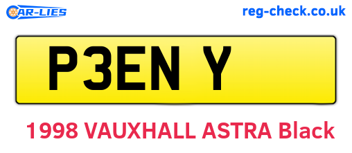 P3ENY are the vehicle registration plates.