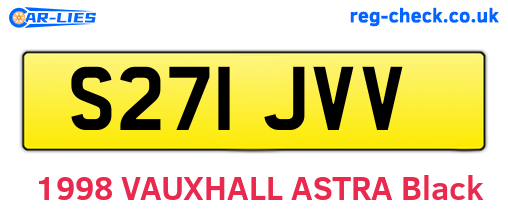 S271JVV are the vehicle registration plates.