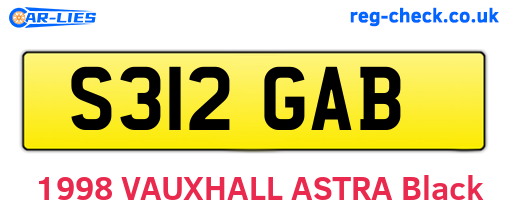 S312GAB are the vehicle registration plates.