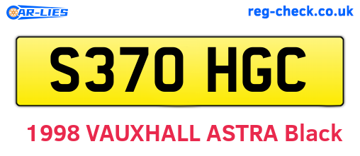 S370HGC are the vehicle registration plates.