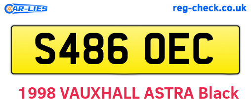 S486OEC are the vehicle registration plates.