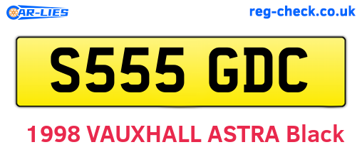 S555GDC are the vehicle registration plates.
