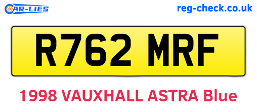 R762MRF are the vehicle registration plates.