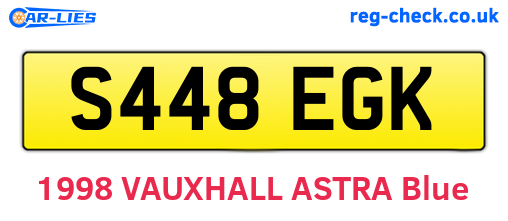 S448EGK are the vehicle registration plates.