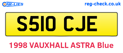 S510CJE are the vehicle registration plates.