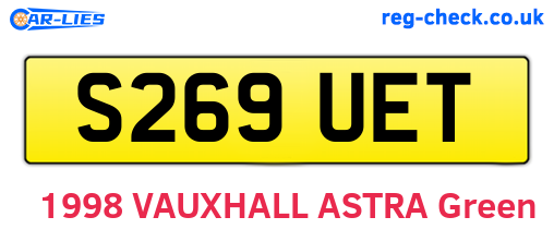S269UET are the vehicle registration plates.