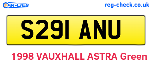 S291ANU are the vehicle registration plates.