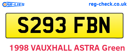 S293FBN are the vehicle registration plates.