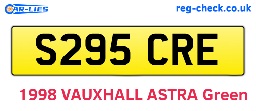 S295CRE are the vehicle registration plates.