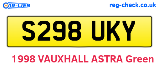 S298UKY are the vehicle registration plates.