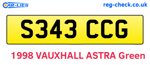 S343CCG are the vehicle registration plates.