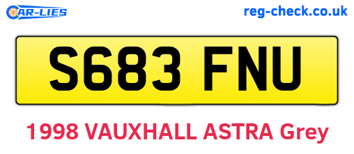 S683FNU are the vehicle registration plates.