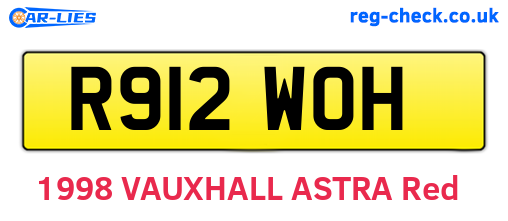 R912WOH are the vehicle registration plates.