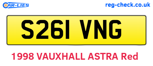 S261VNG are the vehicle registration plates.