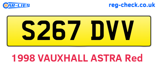 S267DVV are the vehicle registration plates.
