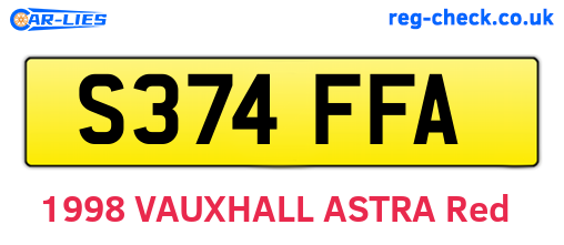 S374FFA are the vehicle registration plates.