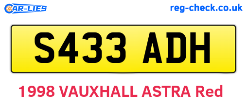 S433ADH are the vehicle registration plates.