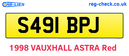 S491BPJ are the vehicle registration plates.