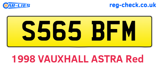 S565BFM are the vehicle registration plates.