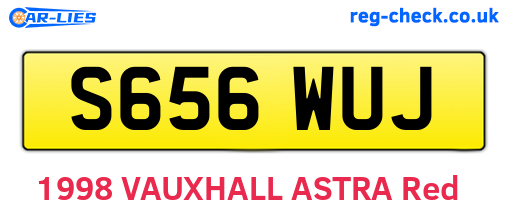 S656WUJ are the vehicle registration plates.