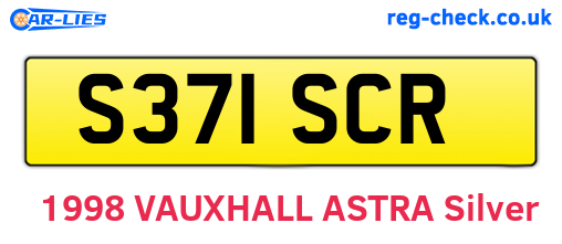 S371SCR are the vehicle registration plates.