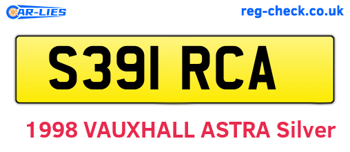 S391RCA are the vehicle registration plates.