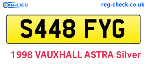 S448FYG are the vehicle registration plates.