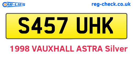 S457UHK are the vehicle registration plates.