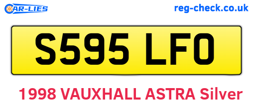 S595LFO are the vehicle registration plates.