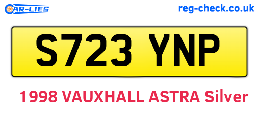 S723YNP are the vehicle registration plates.