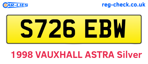 S726EBW are the vehicle registration plates.