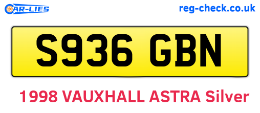S936GBN are the vehicle registration plates.