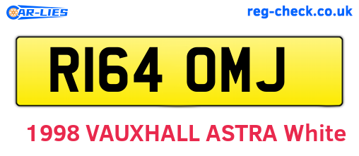 R164OMJ are the vehicle registration plates.