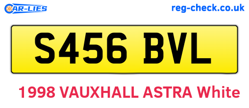 S456BVL are the vehicle registration plates.