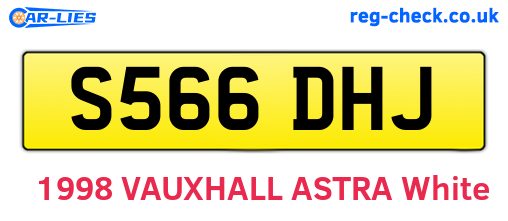 S566DHJ are the vehicle registration plates.
