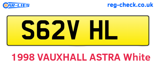 S62VHL are the vehicle registration plates.