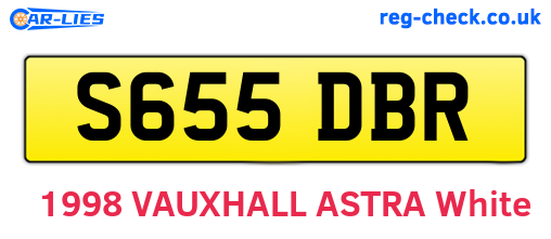 S655DBR are the vehicle registration plates.