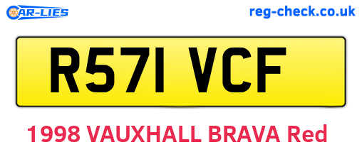 R571VCF are the vehicle registration plates.